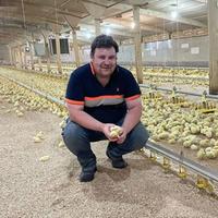 James Mottershead and his team rear about 1.5 million chickens a year, as well as producing crops and renewable energy.