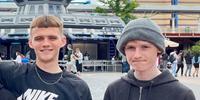 Ben (right) has been at Disneyland Paris with his brother and their extended family